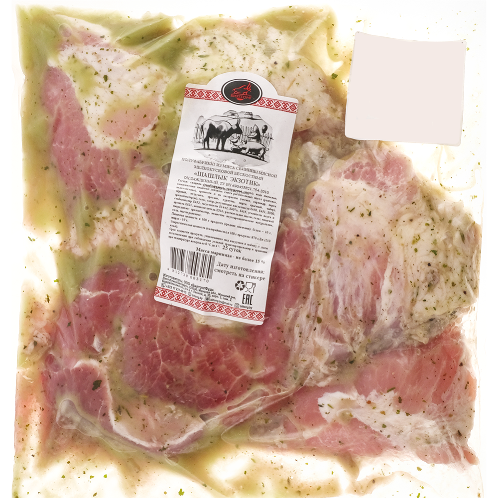Шашлык из мяса свинины «Экзотик» охлажденный, 1 кг #0