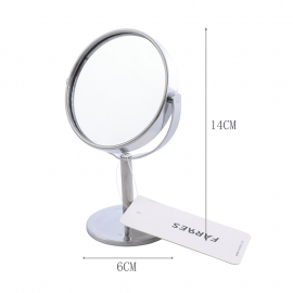 Farres Зеркало косметическое, круглое, двустороннее (увеличение Х5) на ножке, 8,5х14х6 см CM001