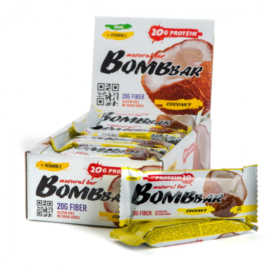 Батончик неглазированный «Bombbar» Coconut, 60 г