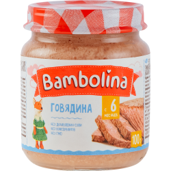 Пюре мясное «Bambolina» го­вя­ди­на, 100 г