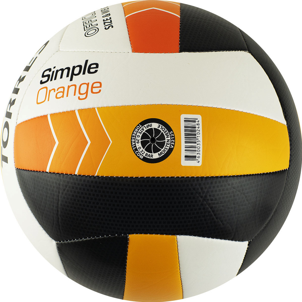 Волейбольный мяч «Torres» Simple Orange, V32125, размер 5