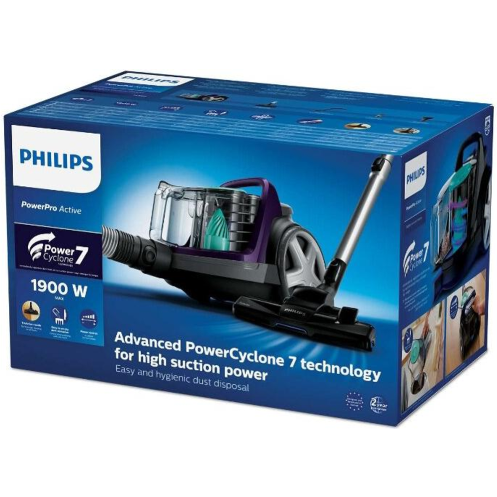 Пылесос «Philips» FC9571, черный/фиолетовый