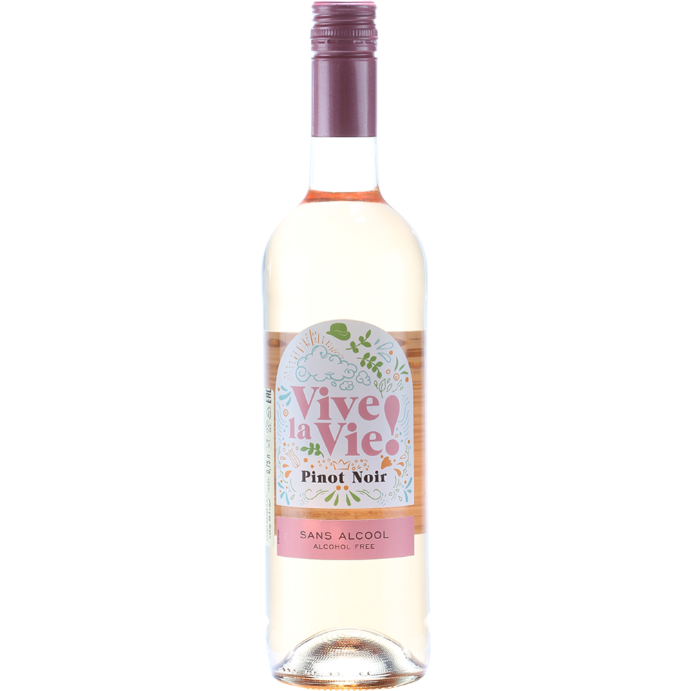 Вино безалкогольное «Vive La Vie Pinot Noir» розовое, 0.75л