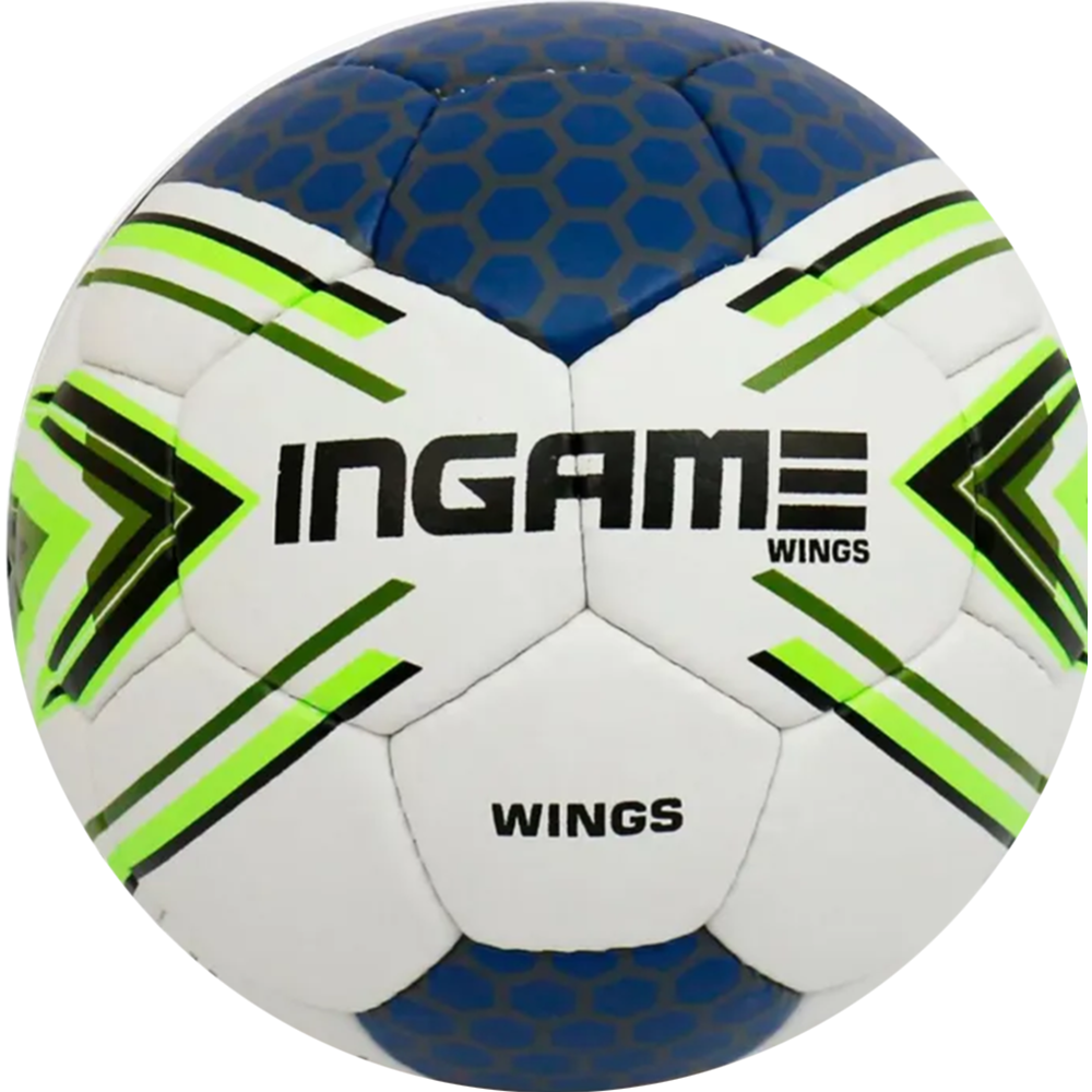 Футбольный мяч «Ingame» Wings, IFB-134, белый/синий/зеленый
