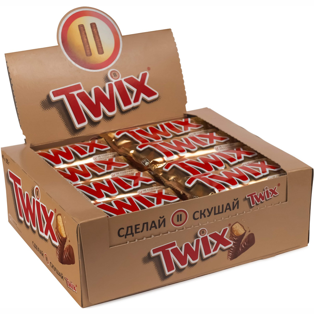 Шоколадный батончик «Twix» с карамелью, 55 г #1