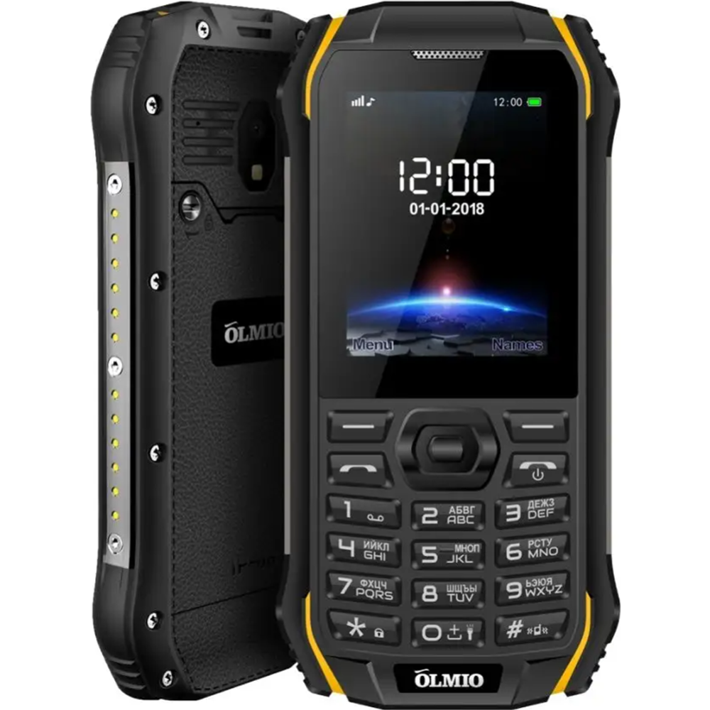 Мобильный телефон «Olmio» X05, черный/желтый