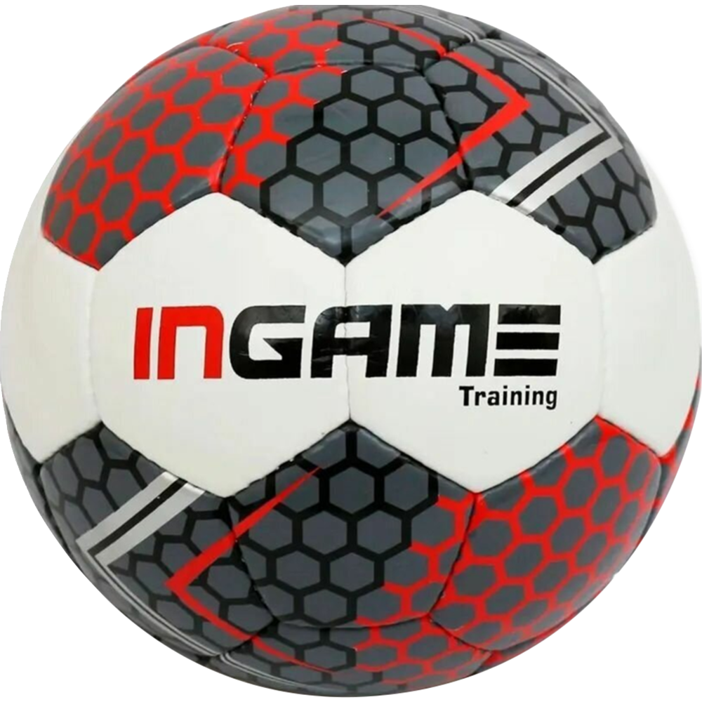 Футбольный мяч «Ingame» Training, IFB-129, белый/красный/серый