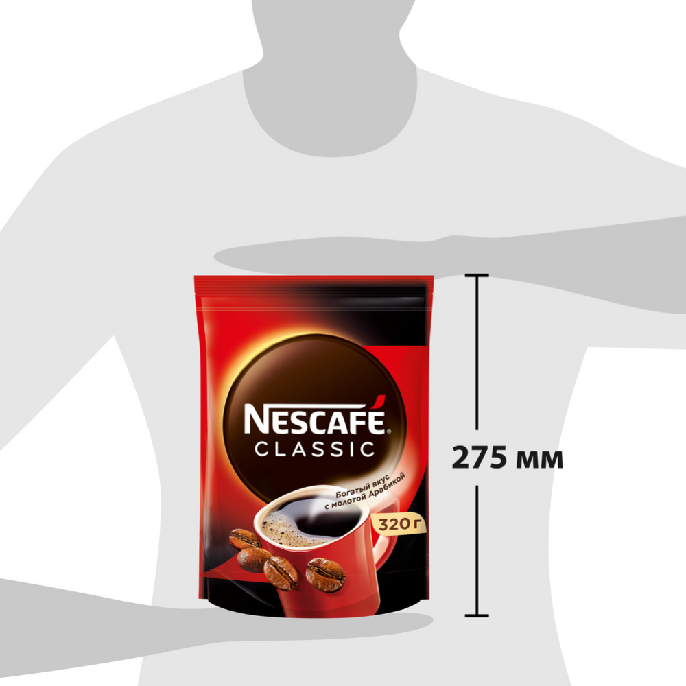 Кофе растворимый «Nescafe Classic», с добавлением молотого, 320 г