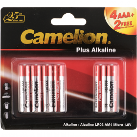 Ба­та­рей­ка «Camelion» Plus Alkaline, LR03-BP, 6 шт, арт.14112