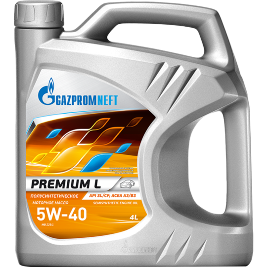 Масло моторное «Gazpromneft» Premium L 5W-40, 2389900122, 4 л