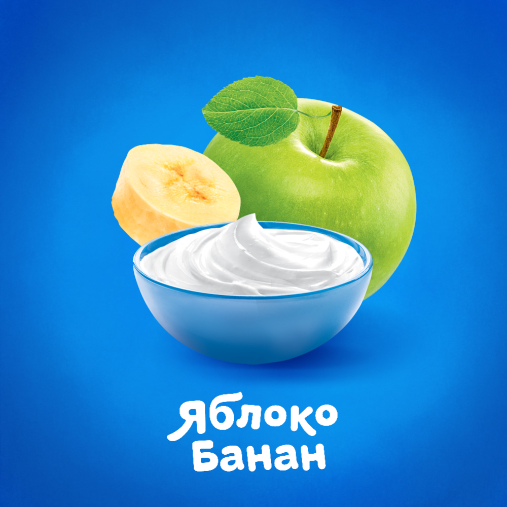Творожный десерт «Агуша» творог с наполнителем яблоко-банан, 3.9 %, 100 г #5