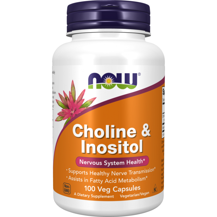 Холин & Инозитол NOW Foods Choline & Inositol,100 вег. капс.