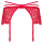 Красный кружевной пояс для чулок со стрепами Loventy L/XL