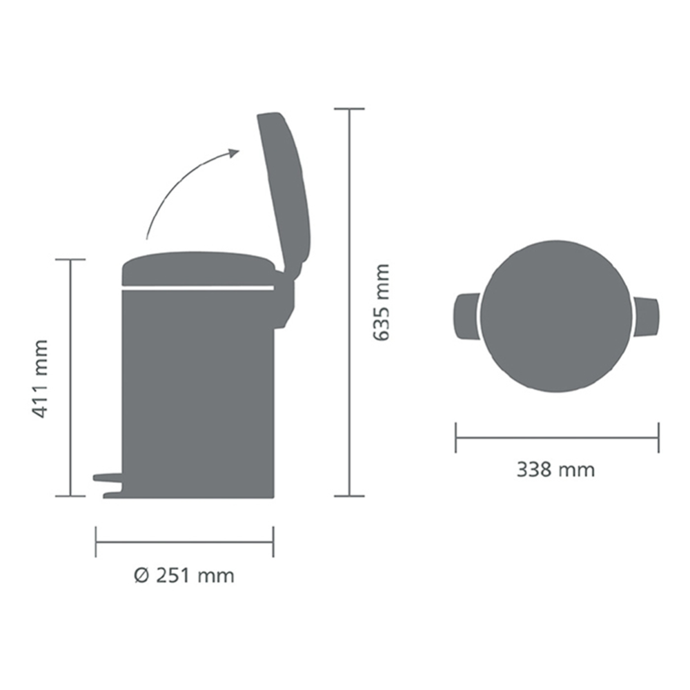 Мусорное ведро «Brabantia» Pedal Bin NewIcon, 111969, 12 л