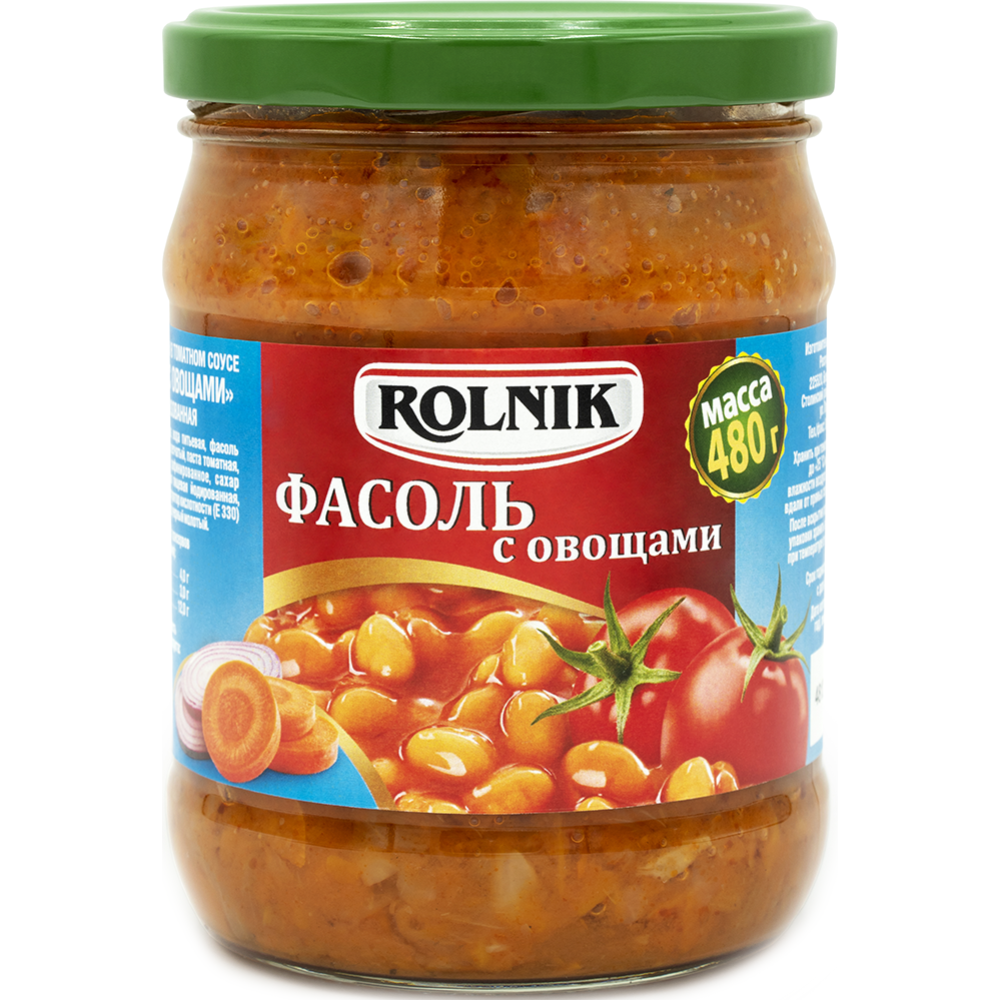 Фасоль с овощами «Rolnik» 480 г