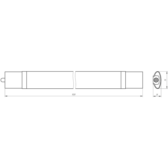 Линейный светильник «ЭРА» SPP-3-50-4K-M, матовый, 1520х64 мм