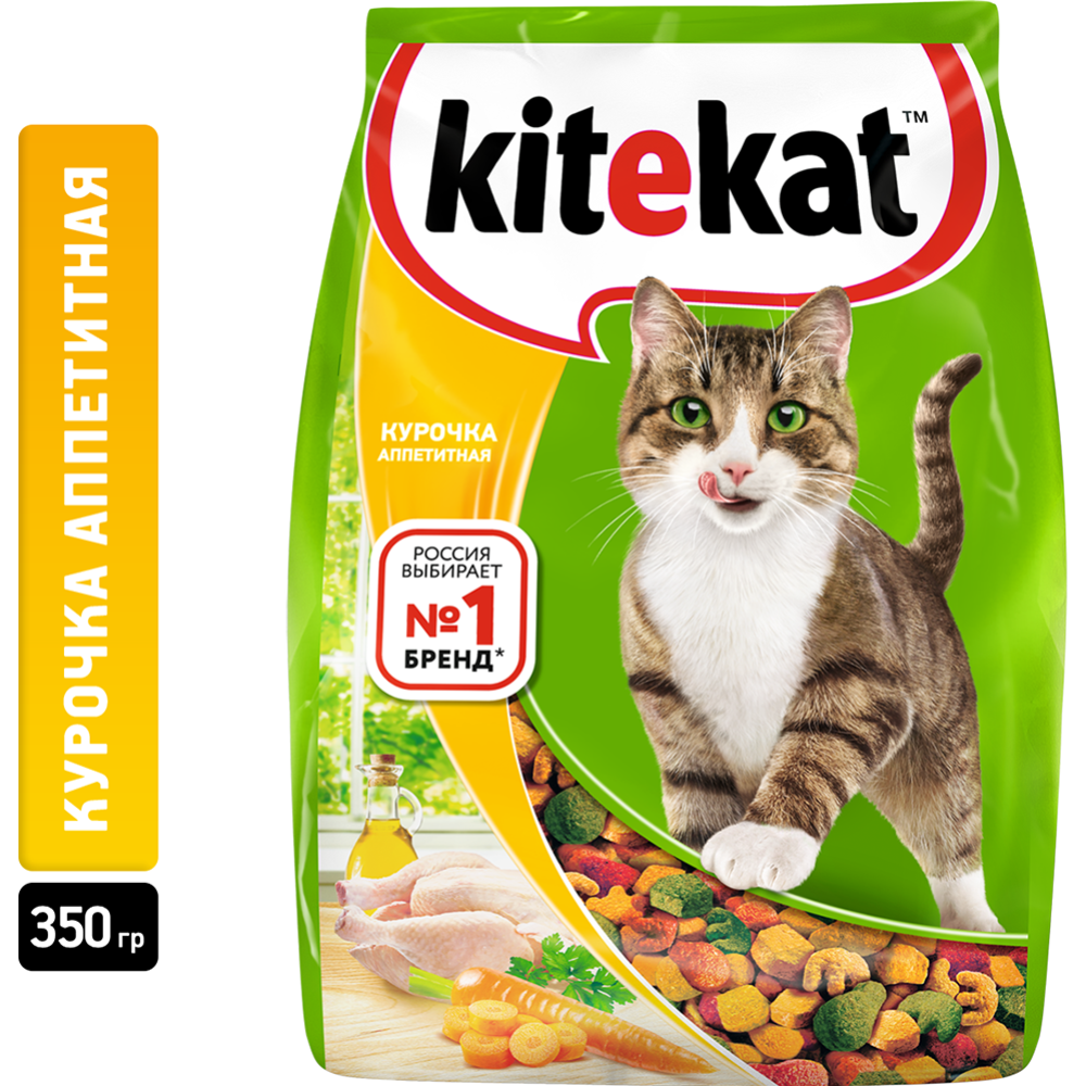 Корм для кошек «Kitekat» курочка аппетитная, 350 г #0