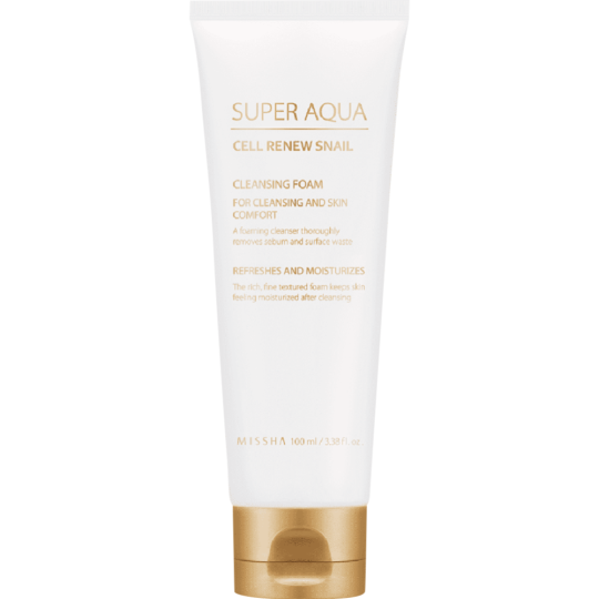 Пенка для умывания «Missha» Super Aqua Cell Renew Snail, регенерирующая, 100 мл