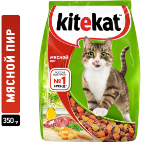 Корм для кошек «Kitekat» мясной пир, 350 г
