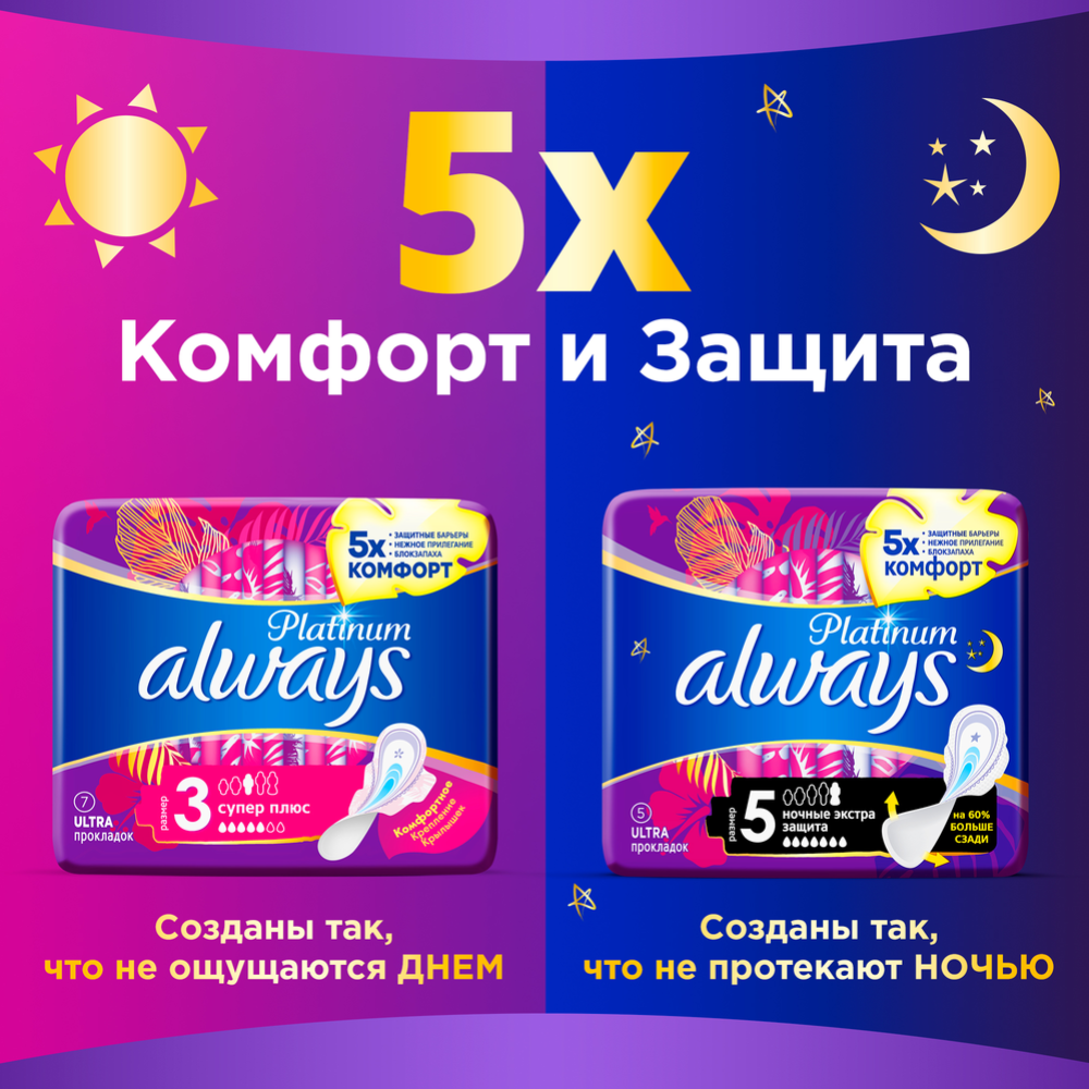 Ультратонкие прокладки «Always» platinum ultra super plus, 7 шт. #13