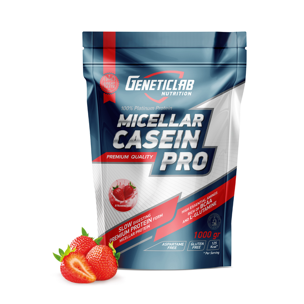 Протеин «Geneticlab» Casein Pro, клубника, 1000 г