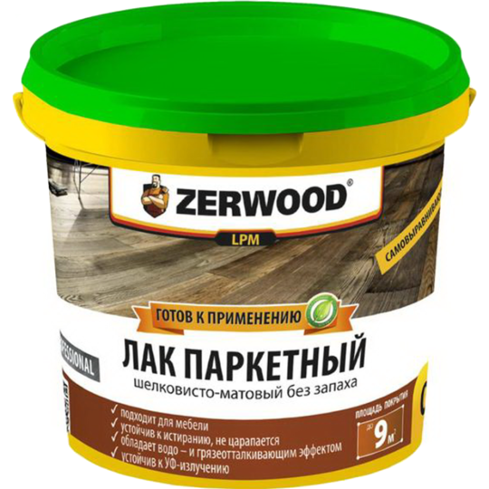 Паркетный лак «Zerwood» акрил-уретановый, матовый, 900 г