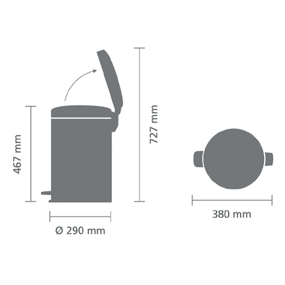 Мусорное ведро «Brabantia» Pedal Bin NewIcon, 111846, 20 л