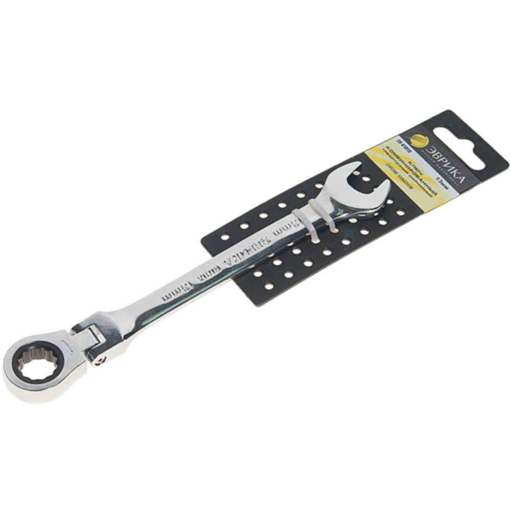 Ключ слесарный «ЭВРИКА» ER-61013Н, трещоточный шарнирный