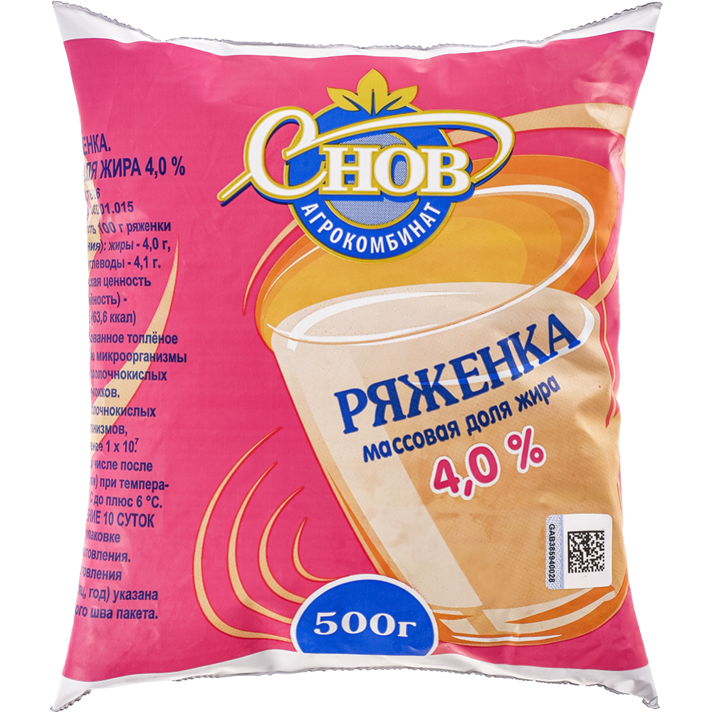 Ряженка «Снов» 4%, 500 г #0