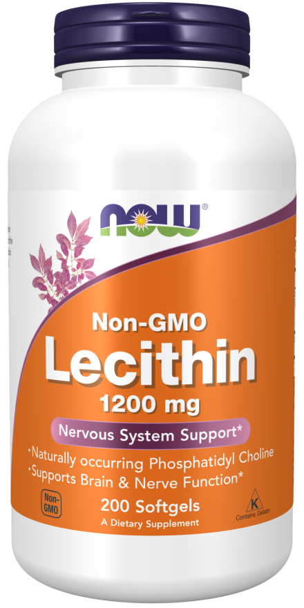 Лецитин Соевый Now Foods Lecithin, 1200 мг, 200 капс.