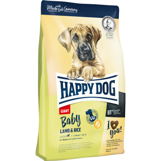 Корм для щенков «Happy Dog» Baby Giant Lamb&Rice, 60594, 15 кг