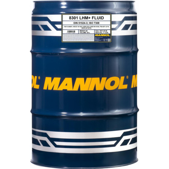 Жидкость гидравлическая «Mannol» LHM Plus Fluid 8301, 60 л