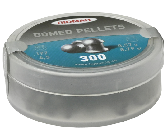 Пульки Люман Domed pellets, 0,57 г 4,5 мм (300 шт)