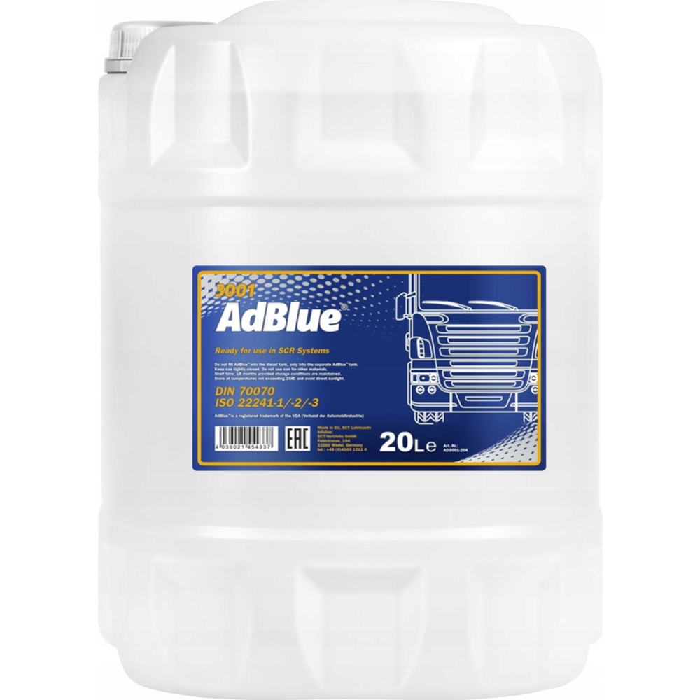 Жидкость для катализатора «Mannol» AdBlue 3001, 20 л