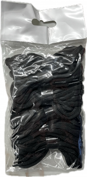 Набор шнурков 6 пар, черные 100см