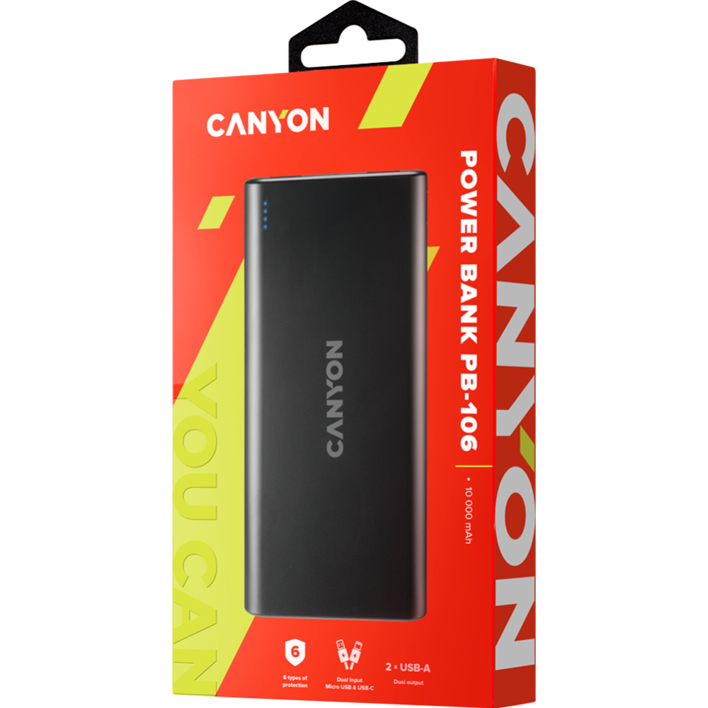 Внешний аккумулятор «Canyon» CNE-CPB1006B