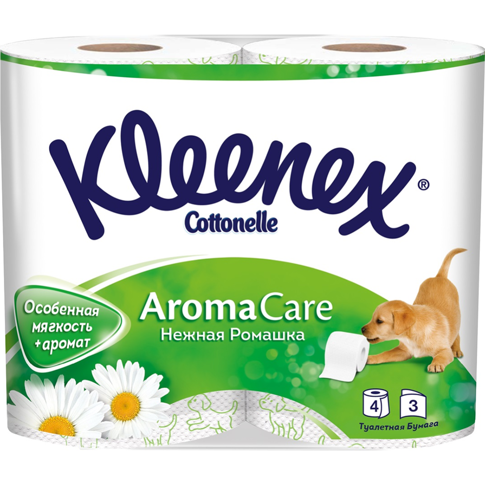 Туалетная бумага «Kleenex» Cottonelle Aroma Care, трехслойная, 4 рулона #1
