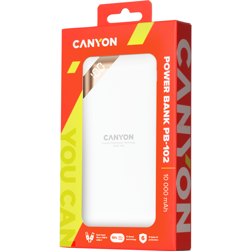 Внешний аккумулятор «Canyon» CNE-CPBP10W