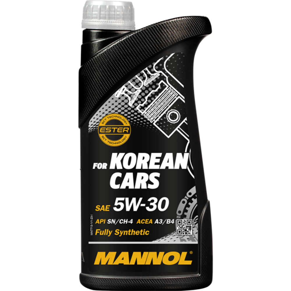 Моторное масло «Mannol» 7713 OEM for Korean Cars 5W-30 SN/CH-4, 1 л