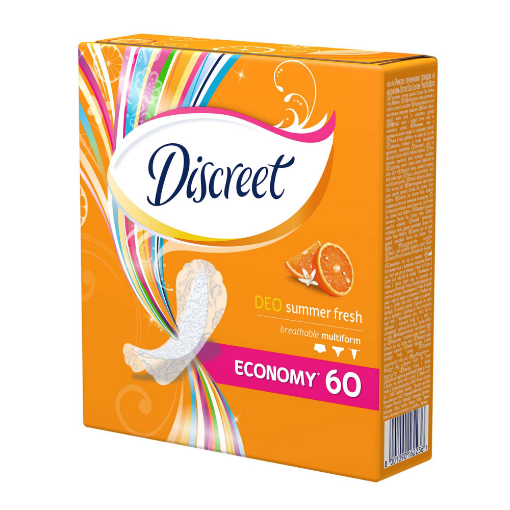 Гигиенические прокладки «Discreet» Deo Summer Fresh Multiform, 60 шт