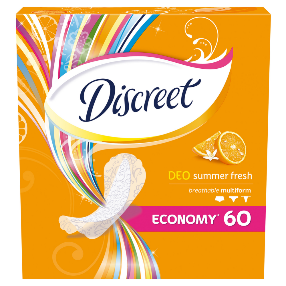 Гигиенические прокладки «Discreet» Deo Summer Fresh Multiform, 60 шт