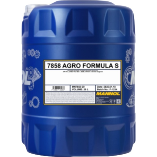 Масло моторное «Mannol» 7858 Agro Formula S API TC, 20 л