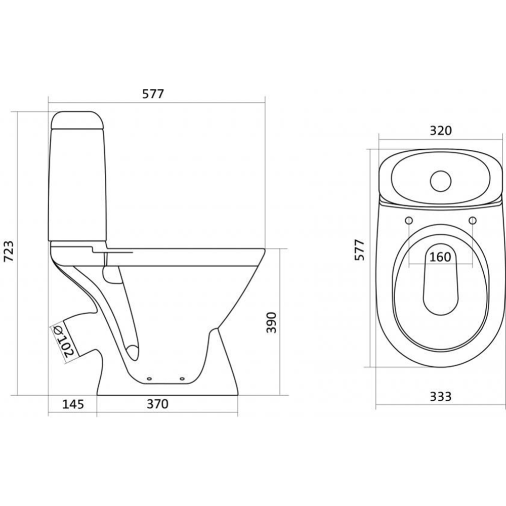 Унитаз напольный «Santek» Римини, WH501523