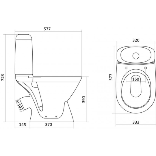 Унитаз напольный «Santek» Римини, WH501523