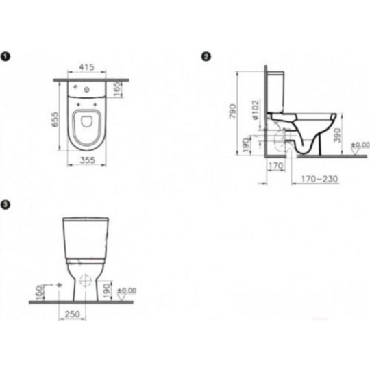 Бачок для унитаза «VitrA» D-Light, Form 300, 5227B003-0107