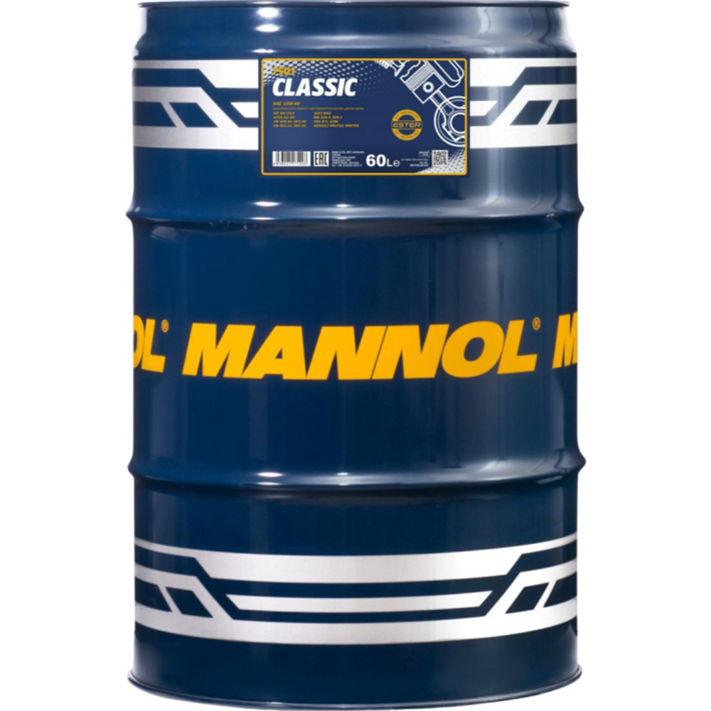 Моторное масло «Mannol» Classic 7501 10W-40 SN/CH-4, 60 л