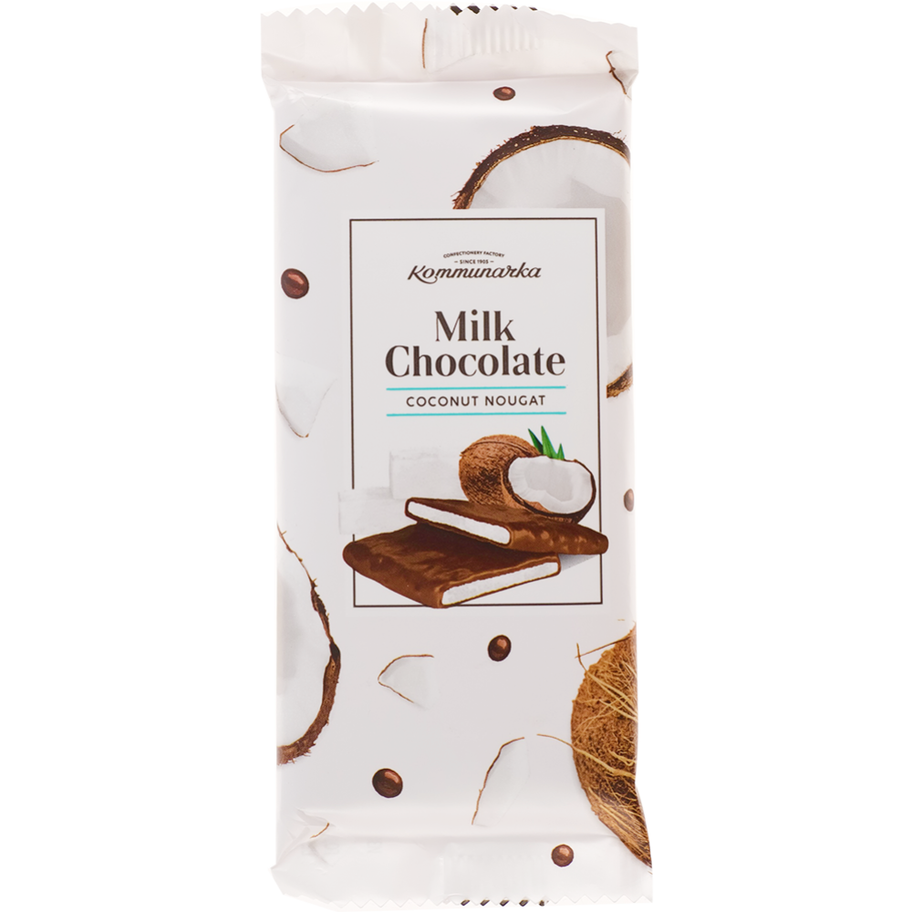 Шоколад молочный «Коммунарка» с кокосовой нугой, 80 г #0
