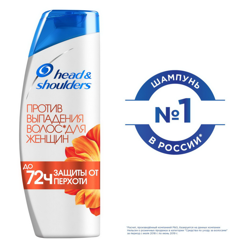 Шампунь женский «Head&Shoulders» против выпадения волос, 400 мл купить в  Минске: недорого, в рассрочку в интернет-магазине Емолл бай