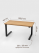 Прямоугольный журнальный стол в стиле Лофт из массива дуба, натуральный/черный, STAL-MASSIV
