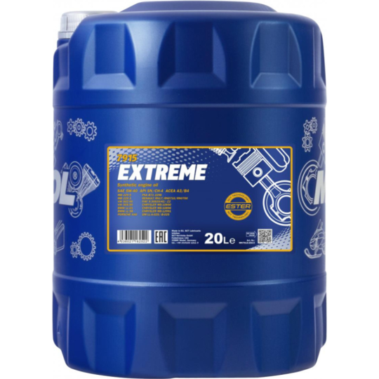 Масло моторное «Mannol» Extreme 7915 5W-40 SN/CH-4, 20 л